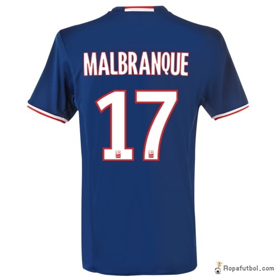 Camiseta Lyon Replica Segunda Ropa Malbranque 2016/17 Azul